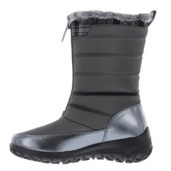 totes Lexi Women's Waterproof Snow Boots Pewter Size 7 - Picture 2 of 14